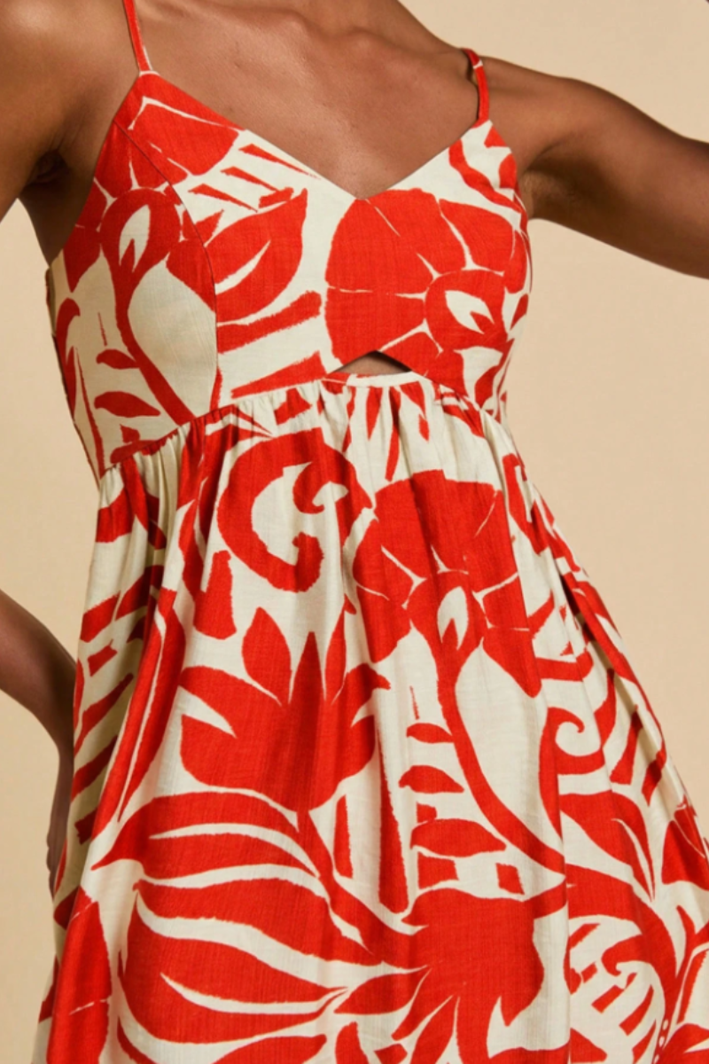 Women's Sleeveless Printed Summer Mini Dress