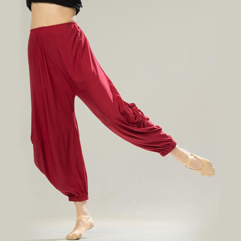 Plain Color Modal Dance Yoga Breathable Pants