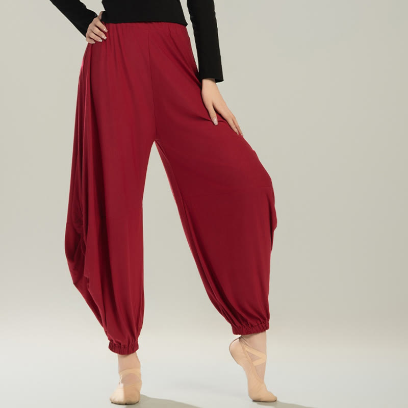 Plain Color Modal Dance Yoga Breathable Pants