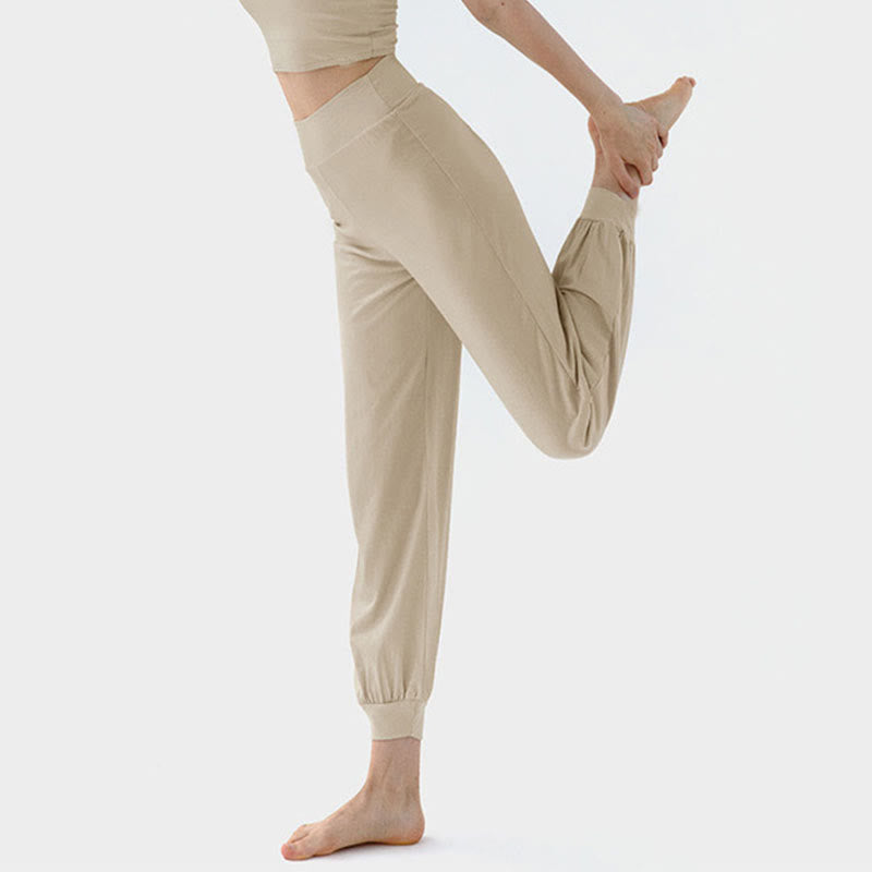 Casual Plain High Waist Quick Drying Women's Leica Pants