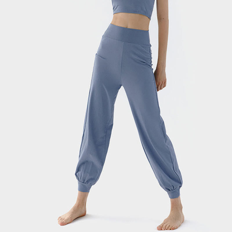 Casual Plain High Waist Quick Drying Women's Leica Pants