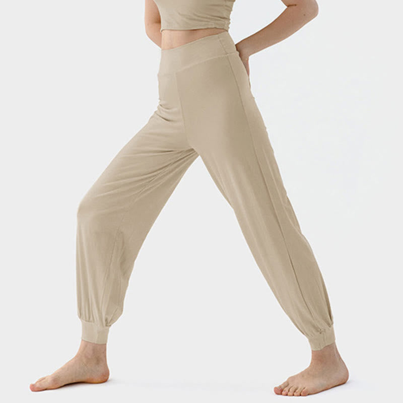 Casual Plain High Waist Quick Drying Women's Leica Pants