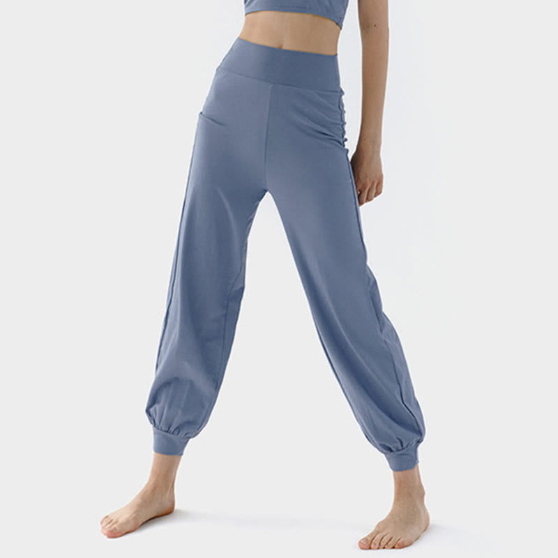 Casual Plain High Waist Quick Drying Women's Leica Pants