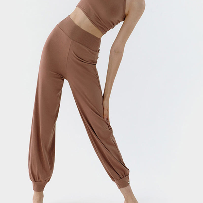 Casual Plain High Waist Quick Drying Women's Leica Pants