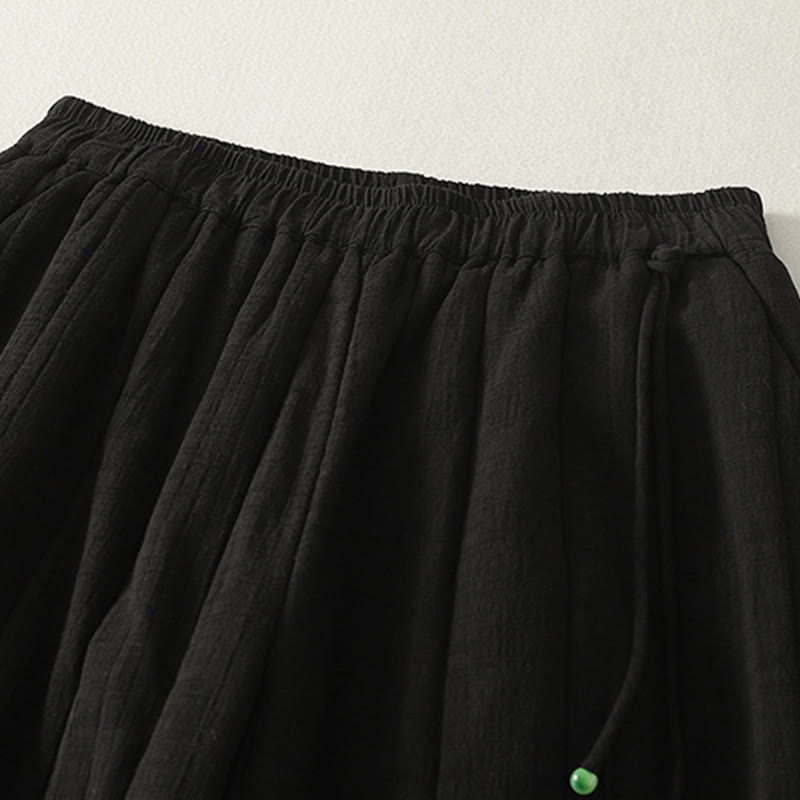 Plain Cotton Polyester Thick Women's Pants With Pockets