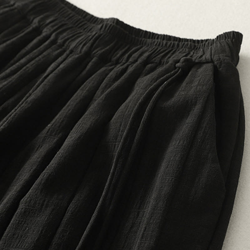 Plain Cotton Polyester Thick Women's Pants With Pockets