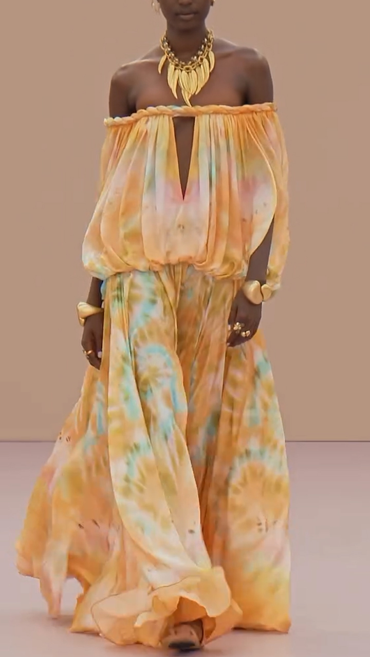 Women One-piece Collar Elbow Half Sleeve Dyed Top and Pants Casual Suit with Temperament