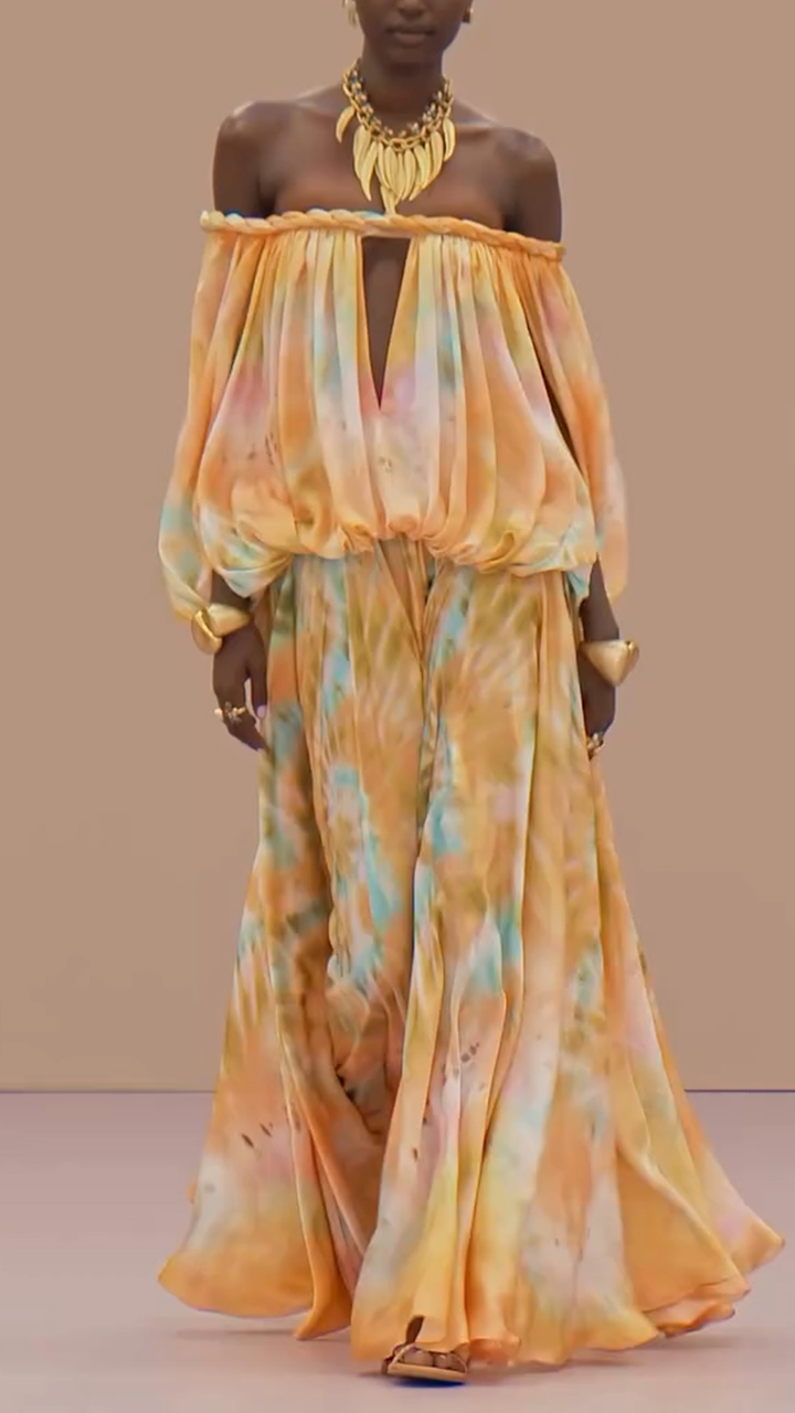 Women One-piece Collar Elbow Half Sleeve Dyed Top and Pants Casual Suit with Temperament