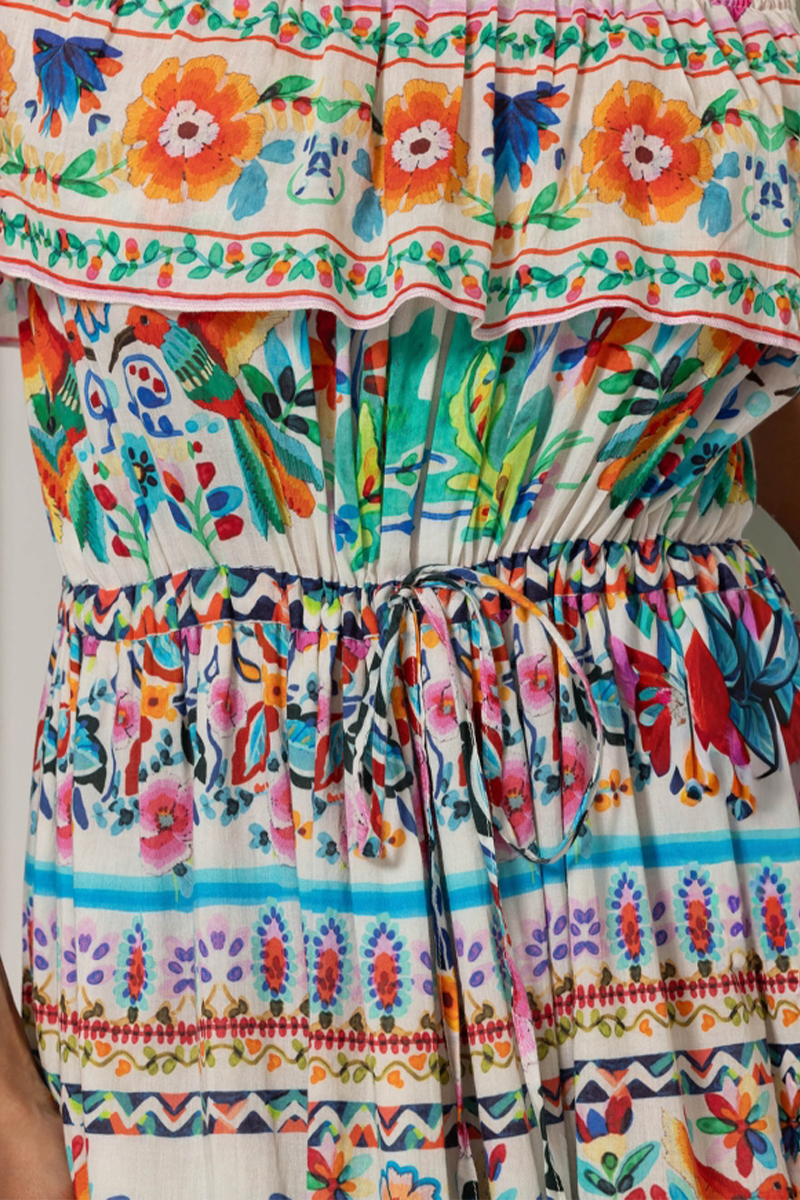 Women One Collar Short Sleeved Printed Elegant Casual Colorful Maxi Dress