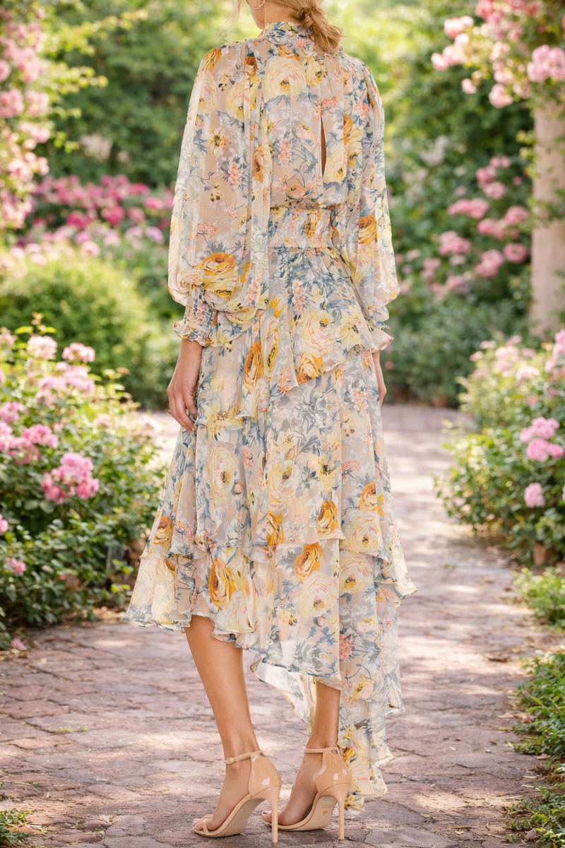 Women's Chiffon Printed Resort Dress