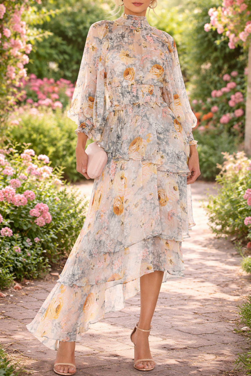 Women's Chiffon Printed Resort Dress