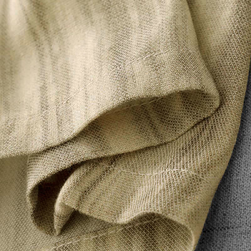 Summer Casual Drawstring Stripe Elastic Waist Women's Straight Leg Pants With Pockets