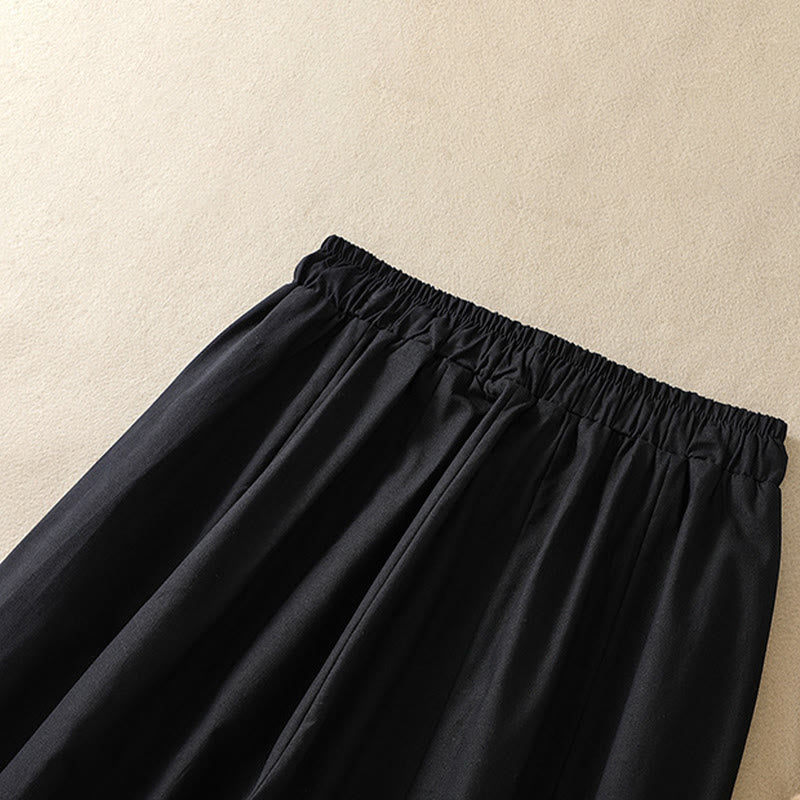 Summer Casual Minimalist Drawstring Solid Women's Cropped Pants With Pockets