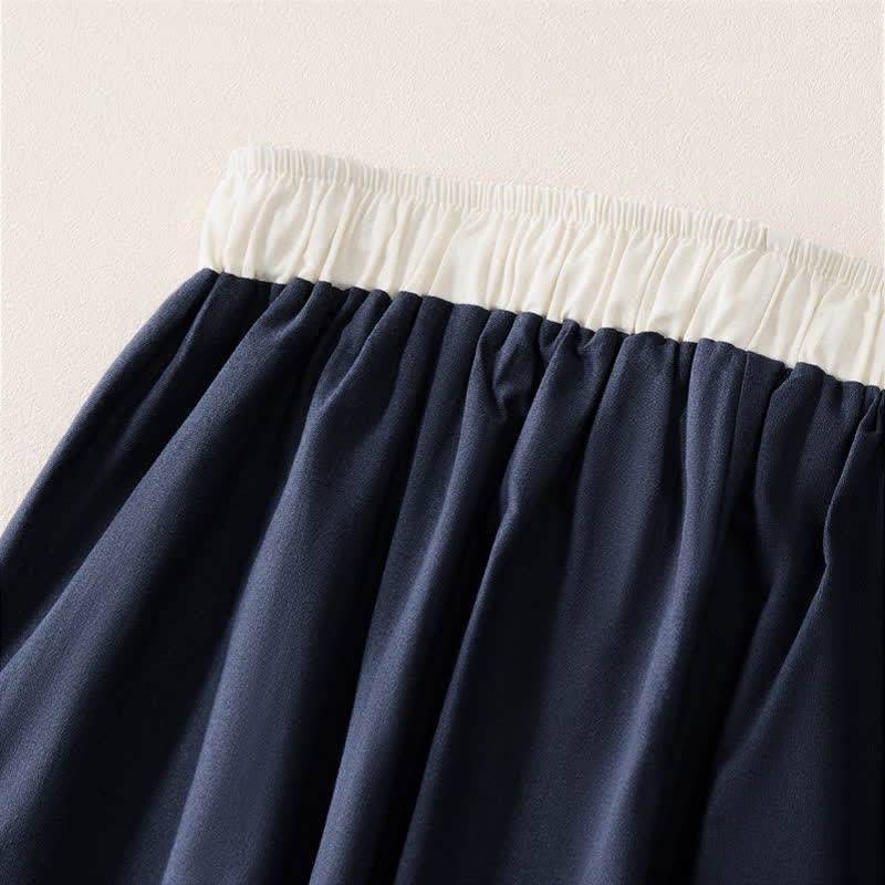 Summer Casual Drawstring Solid Cropped Pants Women's Straight Leg Pants With Pocket