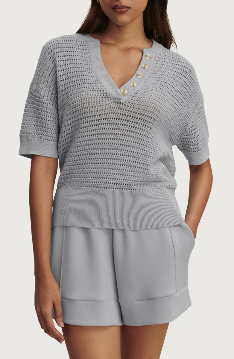 Women Casual V-neck Hollow Top or Drawstring Shorts