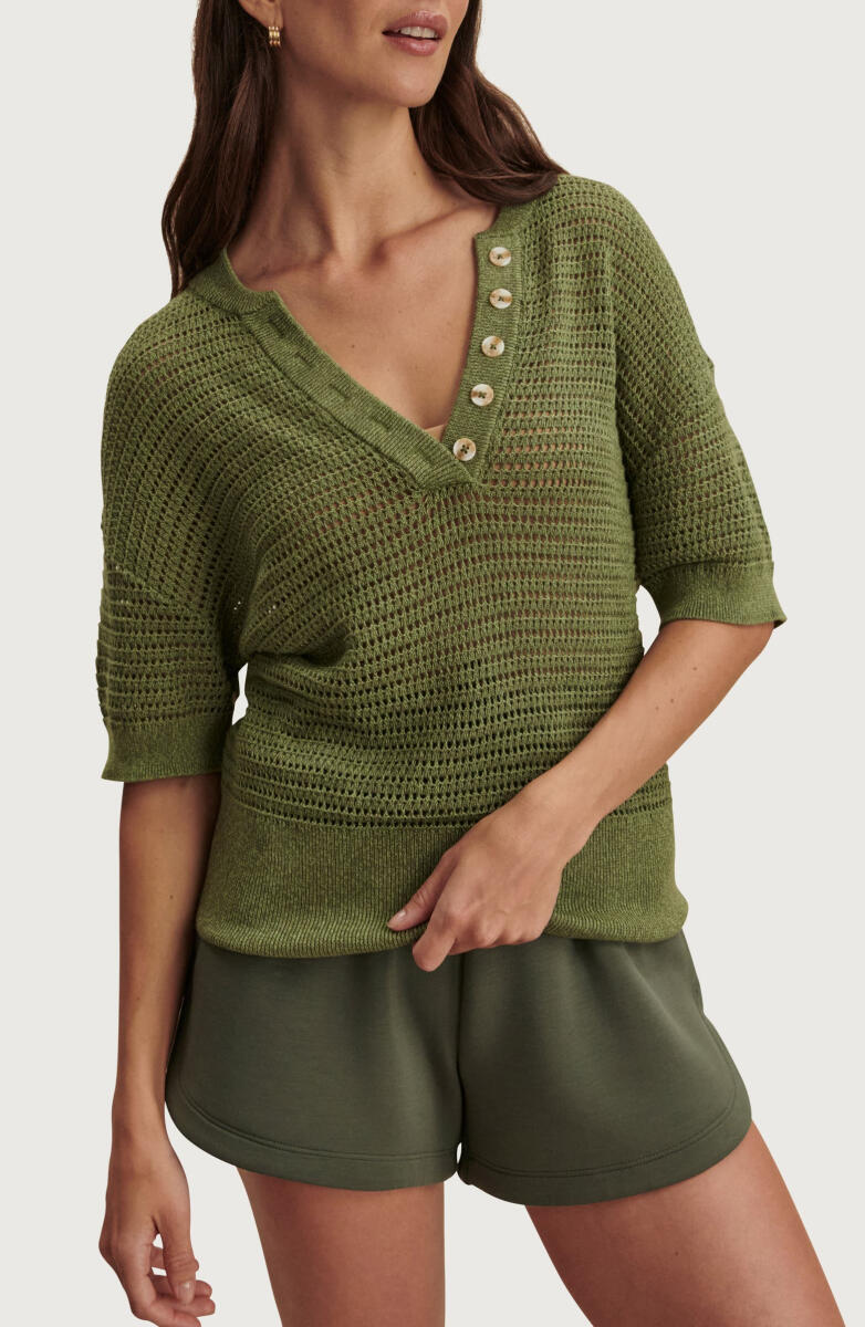 Women Casual V-neck Hollow Top or Drawstring Shorts