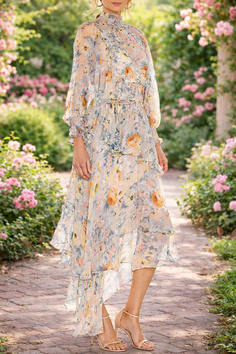 Women's Chiffon Printed Resort Dress