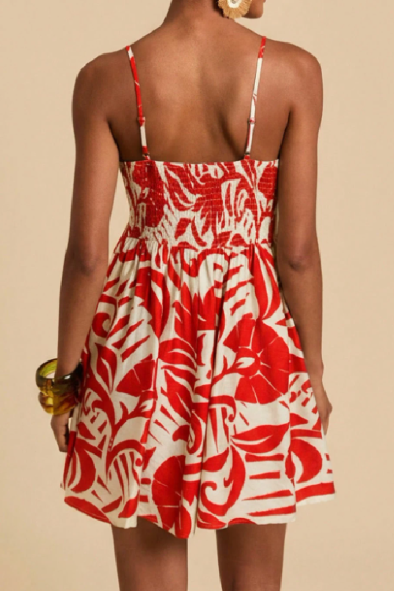 Women's Sleeveless Printed Summer Mini Dress