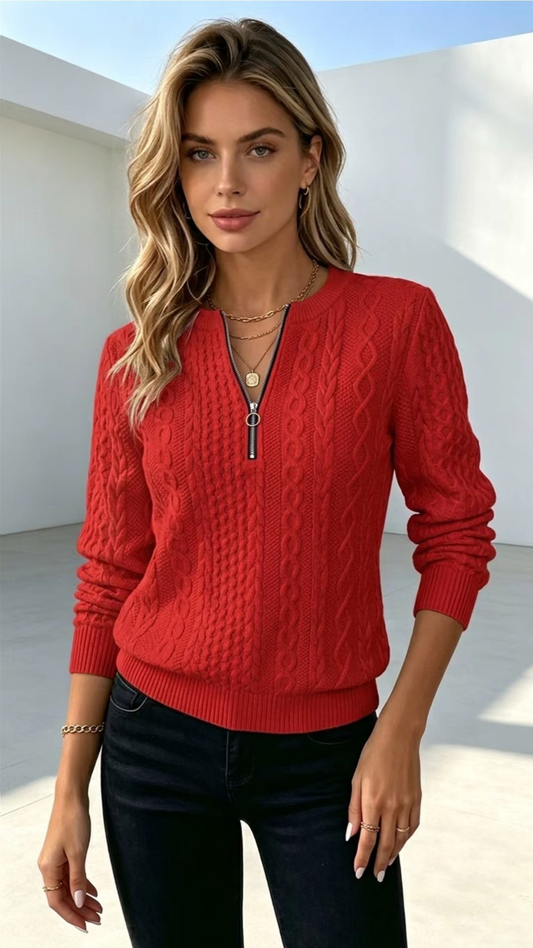 Women's Zipper Cardigan