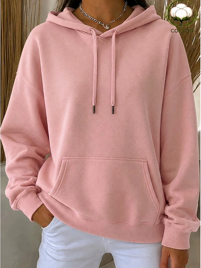 Women's Pullover Hoodie Sweatshirt Punk Casual Long Sleeve Hooded Regular Tops Casual Home Street