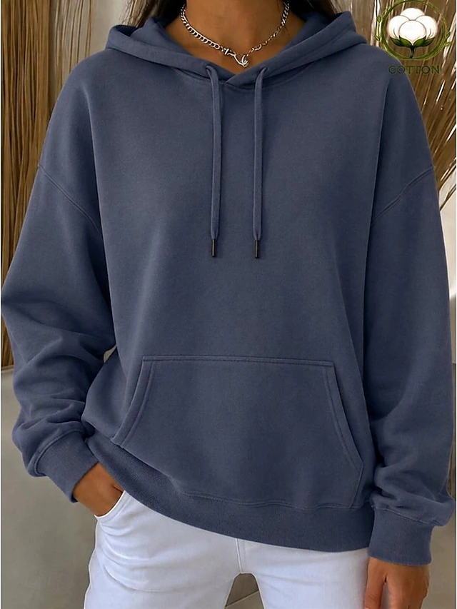 Women's Pullover Hoodie Sweatshirt Punk Casual Long Sleeve Hooded Regular Tops Casual Home Street