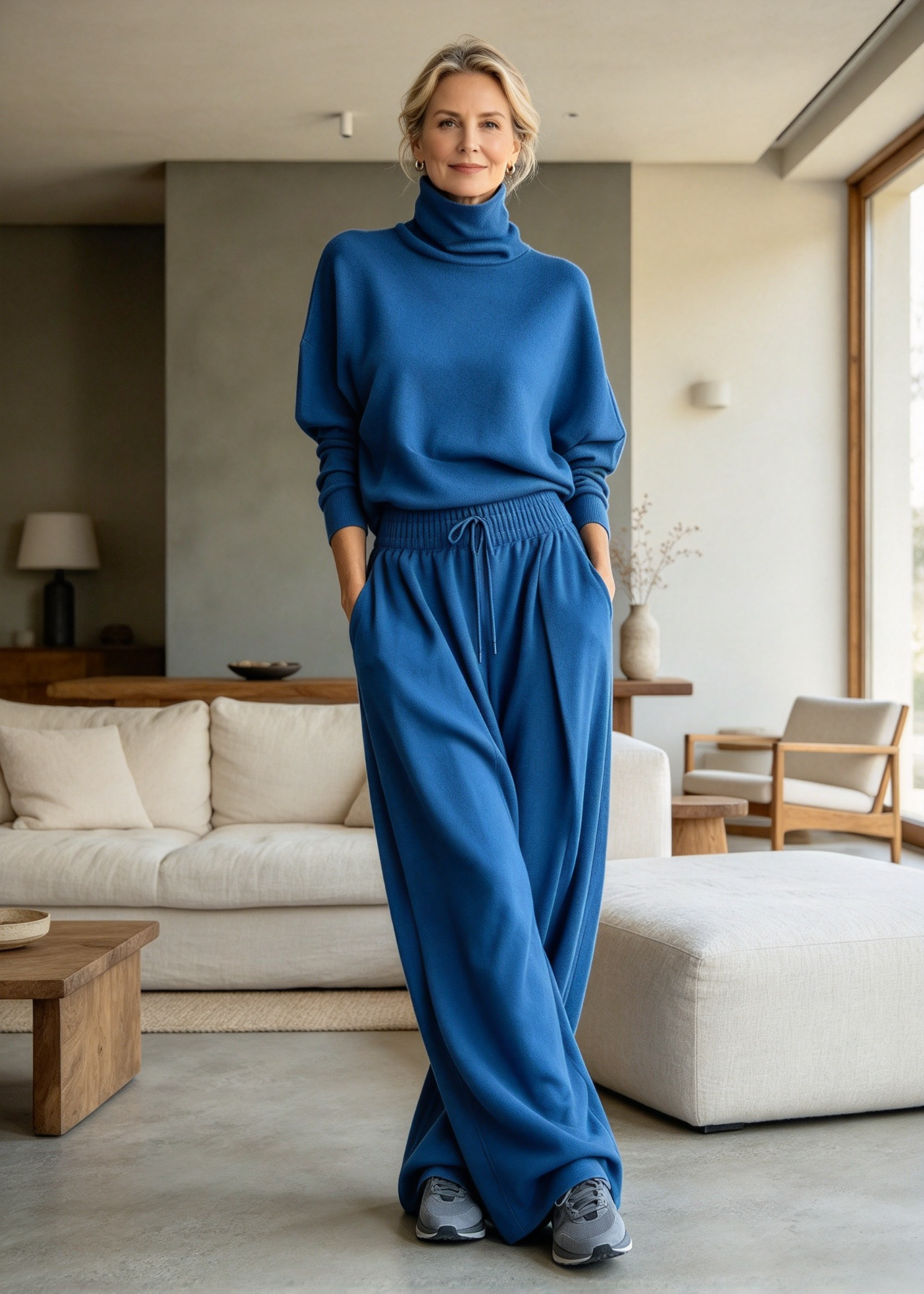 Orianna - Soft-Touch Turtleneck Two-Piece Set