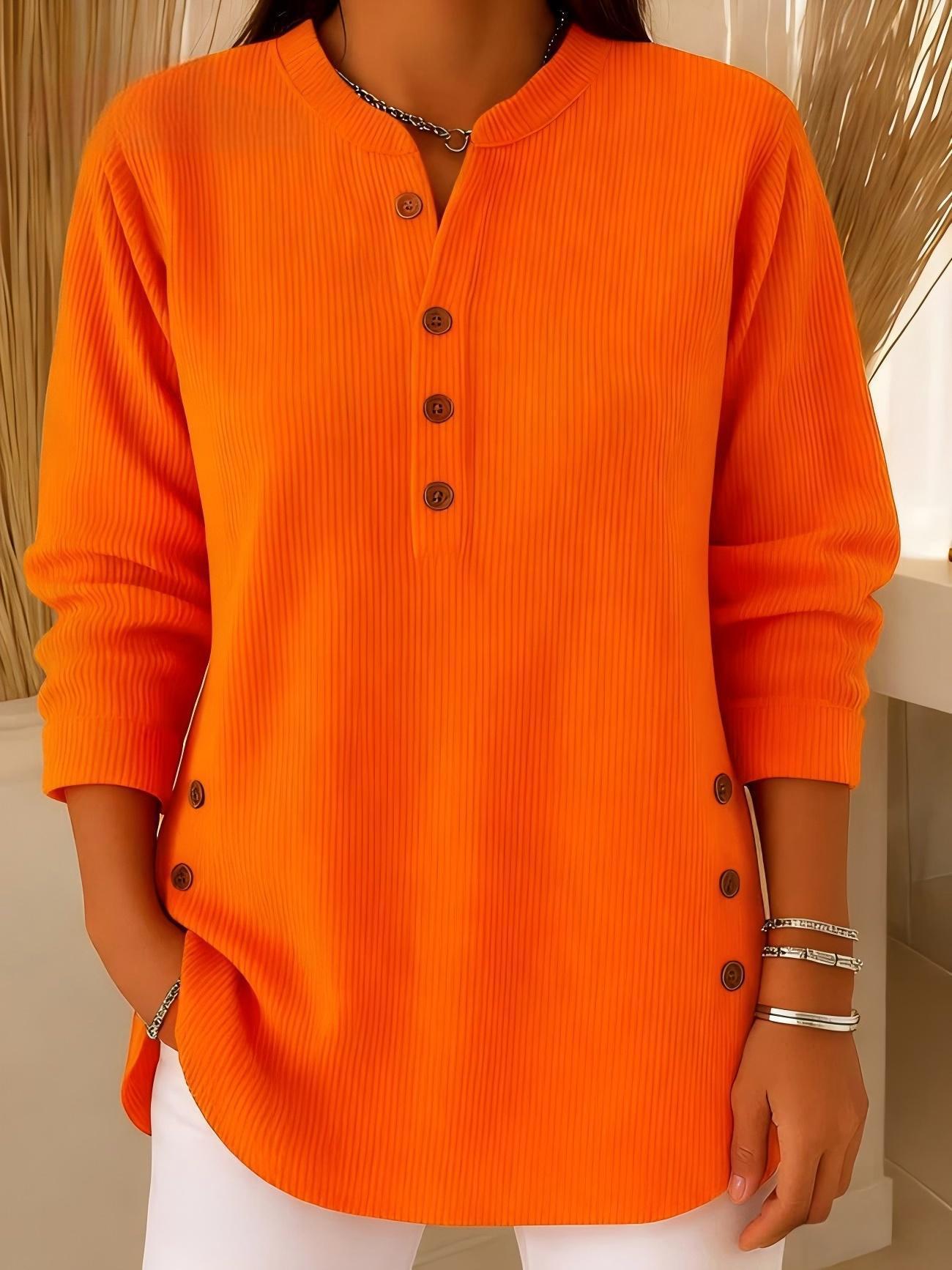 CLEARANCE SALE🔥 Women's Solid Color Crew Neck Long Sleeve Casual Loose Knit Pullover