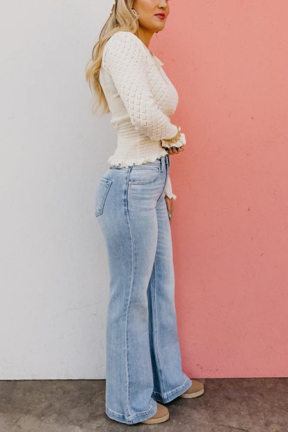 🏆LAST DAY SALE💥 Vintage Wash Plus-Size Jeans — Stretchy, Tummy Control & Straight Leg Fit