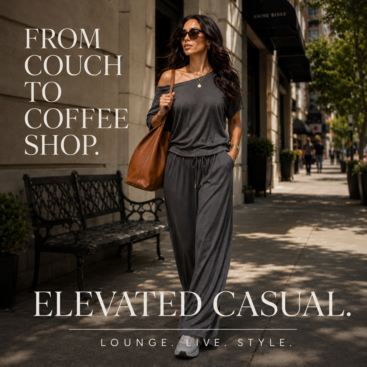 Women's Off-Shoulder Top & Pants 2-Piece Set