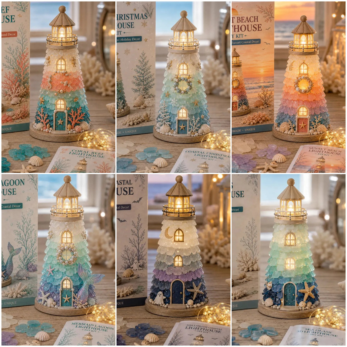 ⏳ Last Day 49% OFF – 🌊 Beginner-Friendly DIY Lighted Sea Glass💕