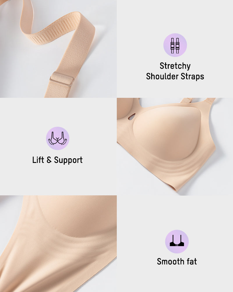 Invisible Jelly Lift Bra with Breathable Water Drop Hollow