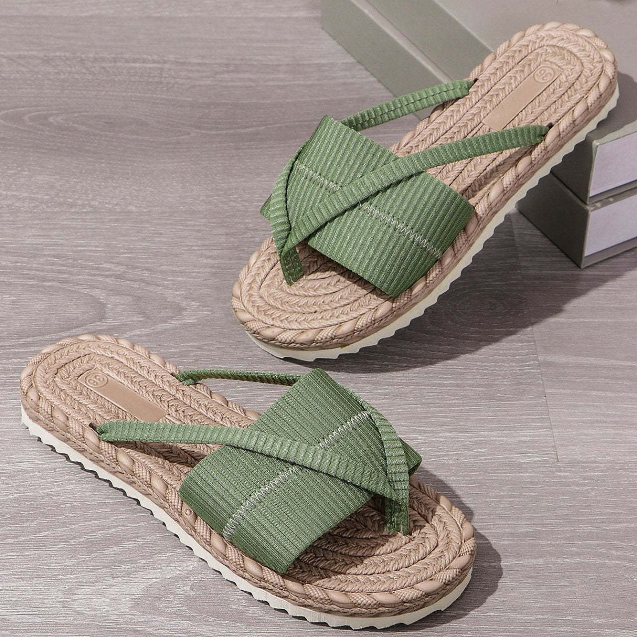 Woven Platform Criss-Cross Slide Sandals - Summer Comfort 👡✨