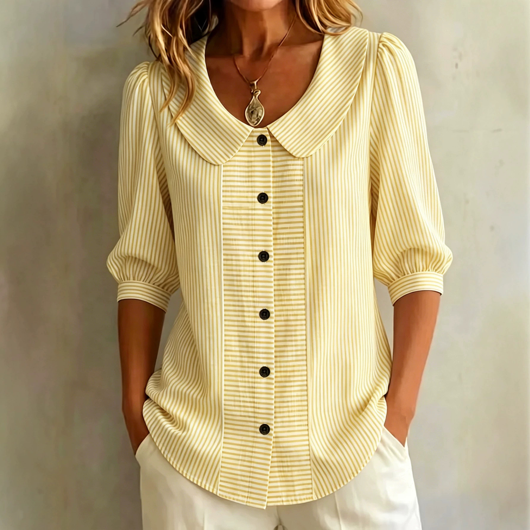 Camila | Elegant And Timeless Striped Blouse