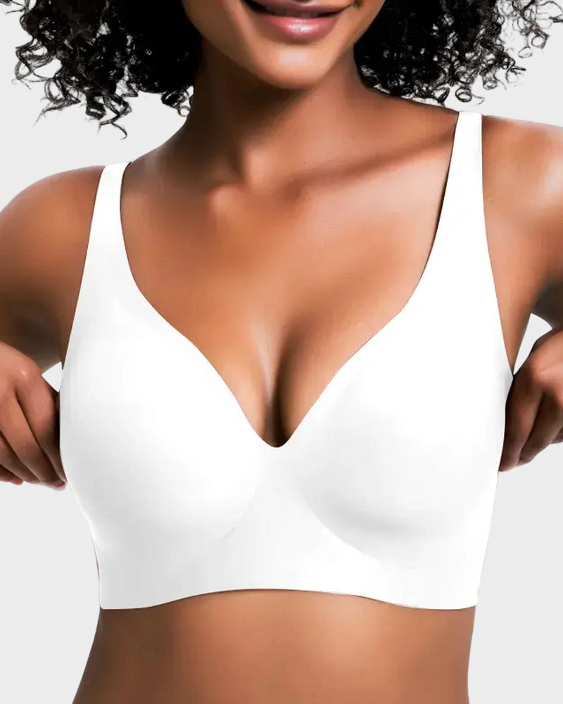 Seamless Deep V Push-Up Wireless Bra
