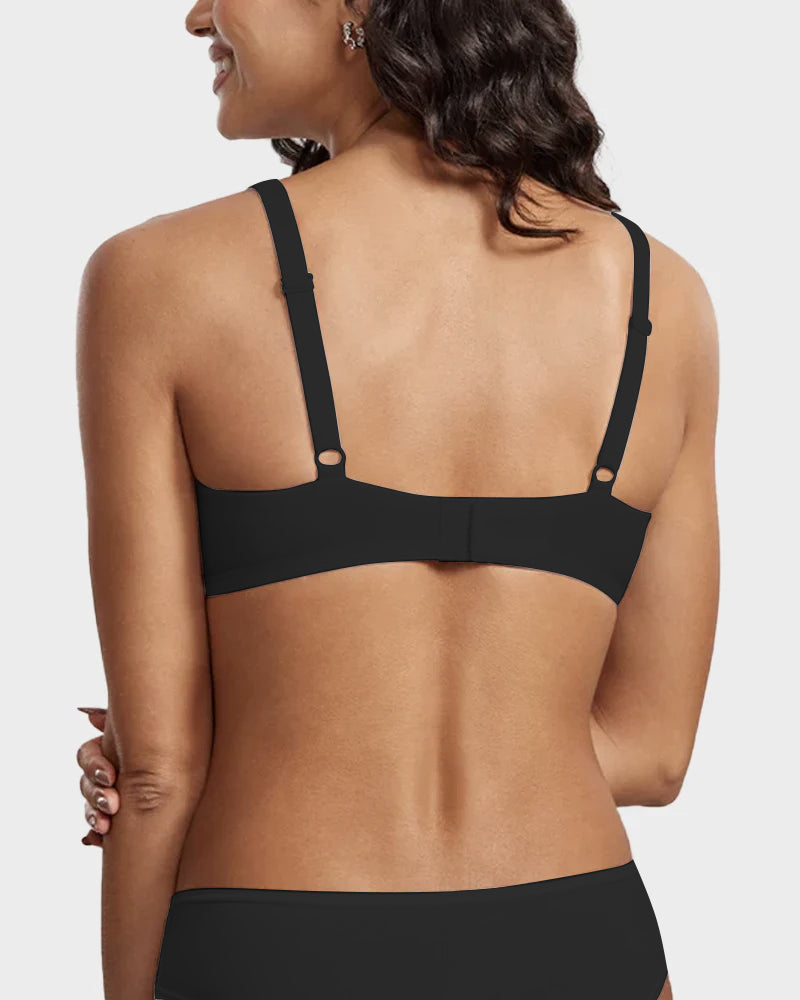 Underwire Support Seamless Unlined Balconette Bra