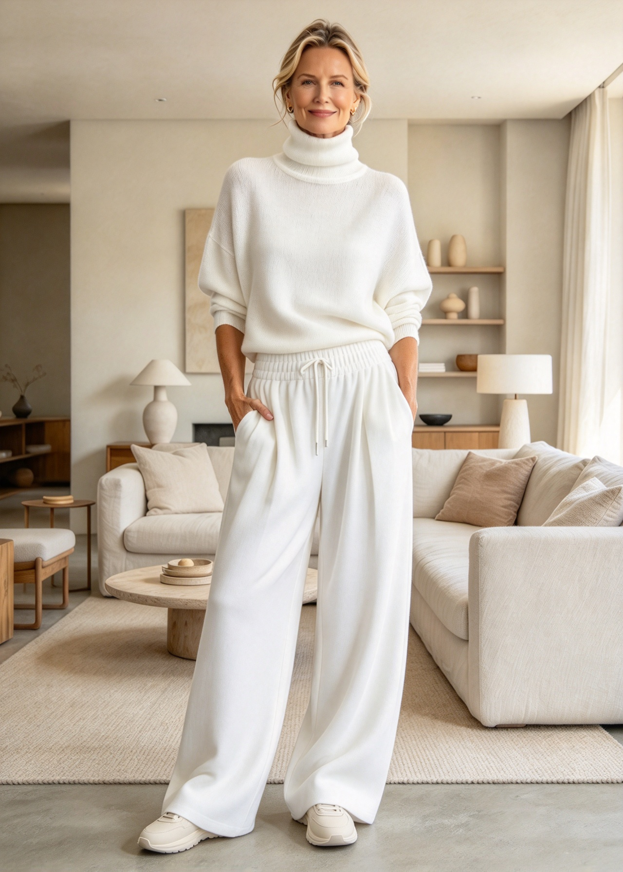 Orianna - Soft-Touch Turtleneck Two-Piece Set