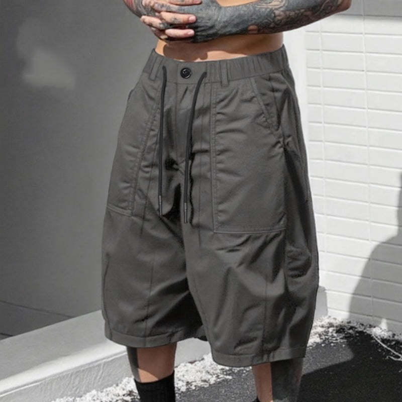 Men's Plus Size Casual Drawstring Capri Pants