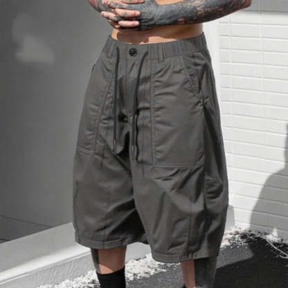 Men's Plus Size Casual Drawstring Capri Pants