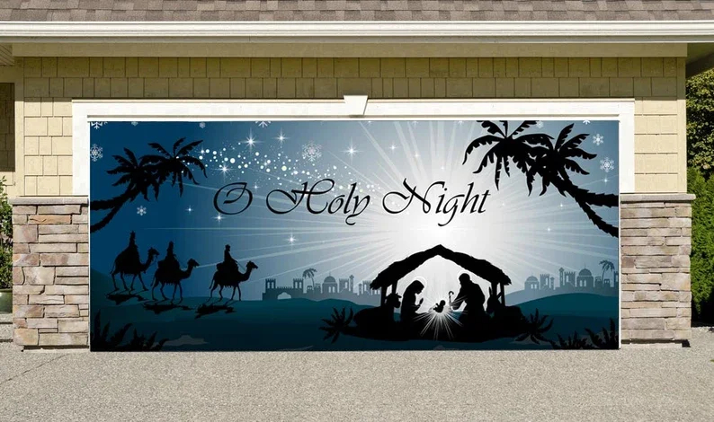 🎁Outdoor Decoration Nativity Scene Garage Door Christmas