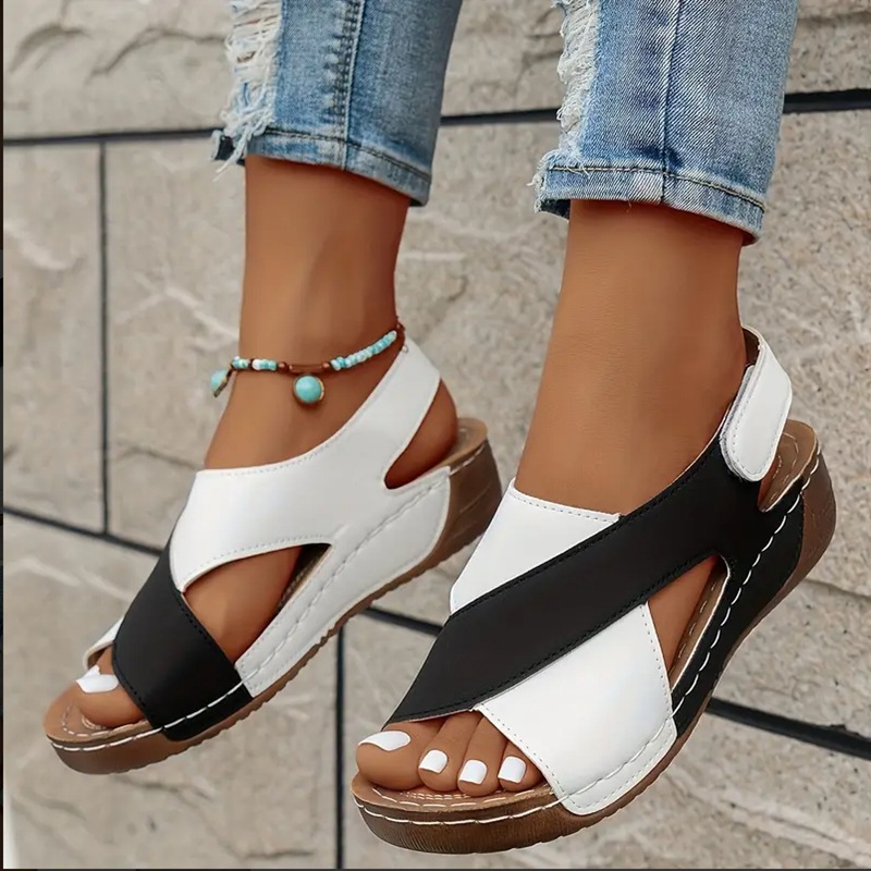 🔥 Last Day: 70% Off 🔥 Women's New Solid Color Summer Wedge Sandals
