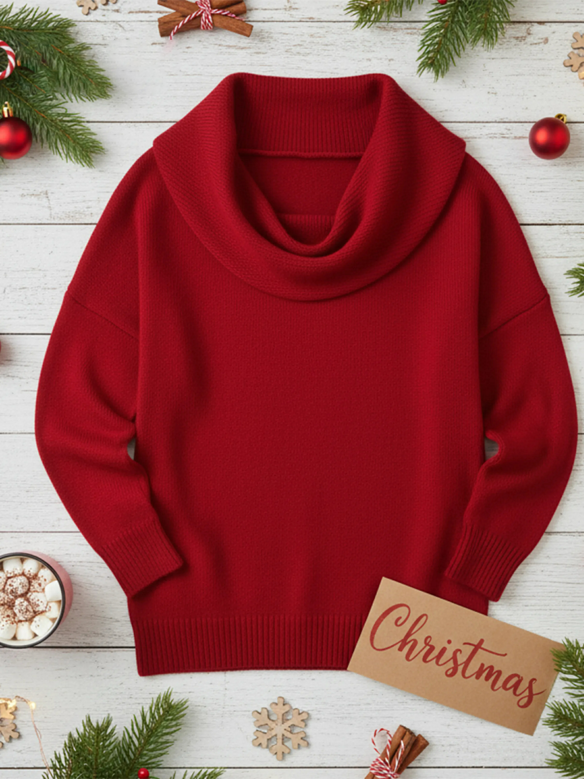 Women's Soft and Elegant Solid Color Ruffled Collar Sweater Top