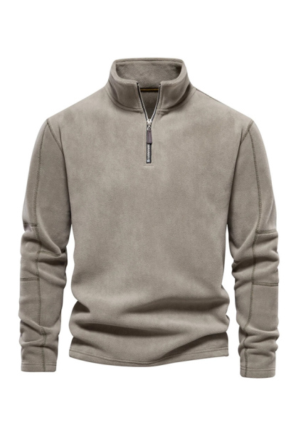 🔥The Last Day 49% OFF🔥Men's Stand Collar Half Zip Long Sleeve Hoodie Sweatshirt Fleece Pullover