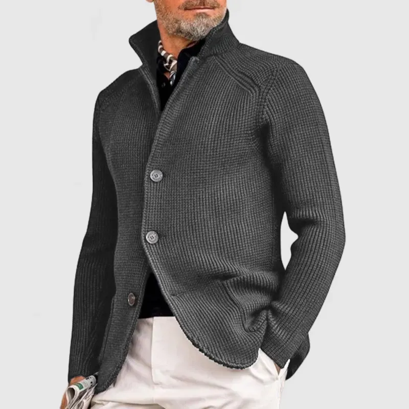 Men's Cashmere Elegant Lapel Knitted Pocket Jacket( Buy 2 Free Shipping )