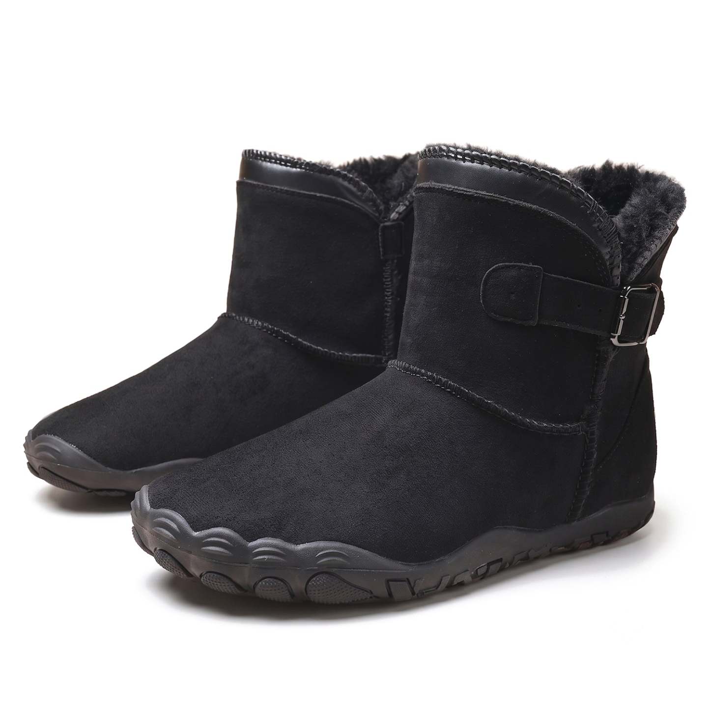Unisex Barefoot Winter Boots, Warm Fleece Lined Minimalist Snow Boots