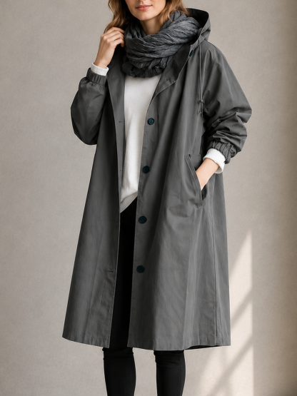 🔥 50% OFF Clearance | Women's Oversized Hooded Water-Resistant Windbreaker Rain Jacket