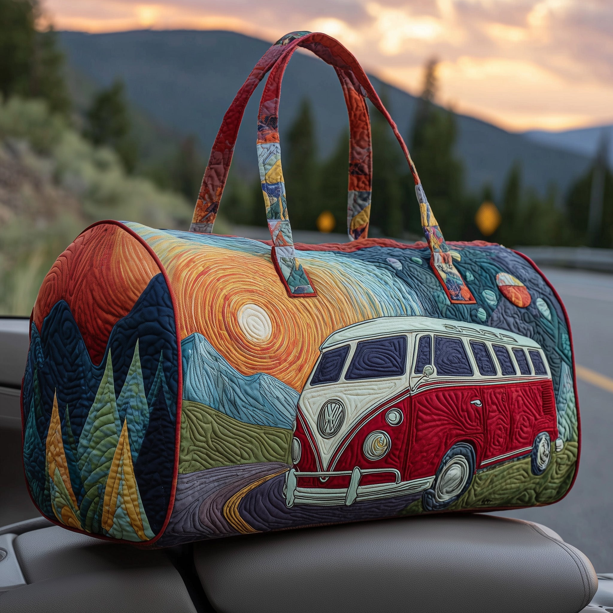 Hippie Van Quilted Duffle Bag GFTOHD9756