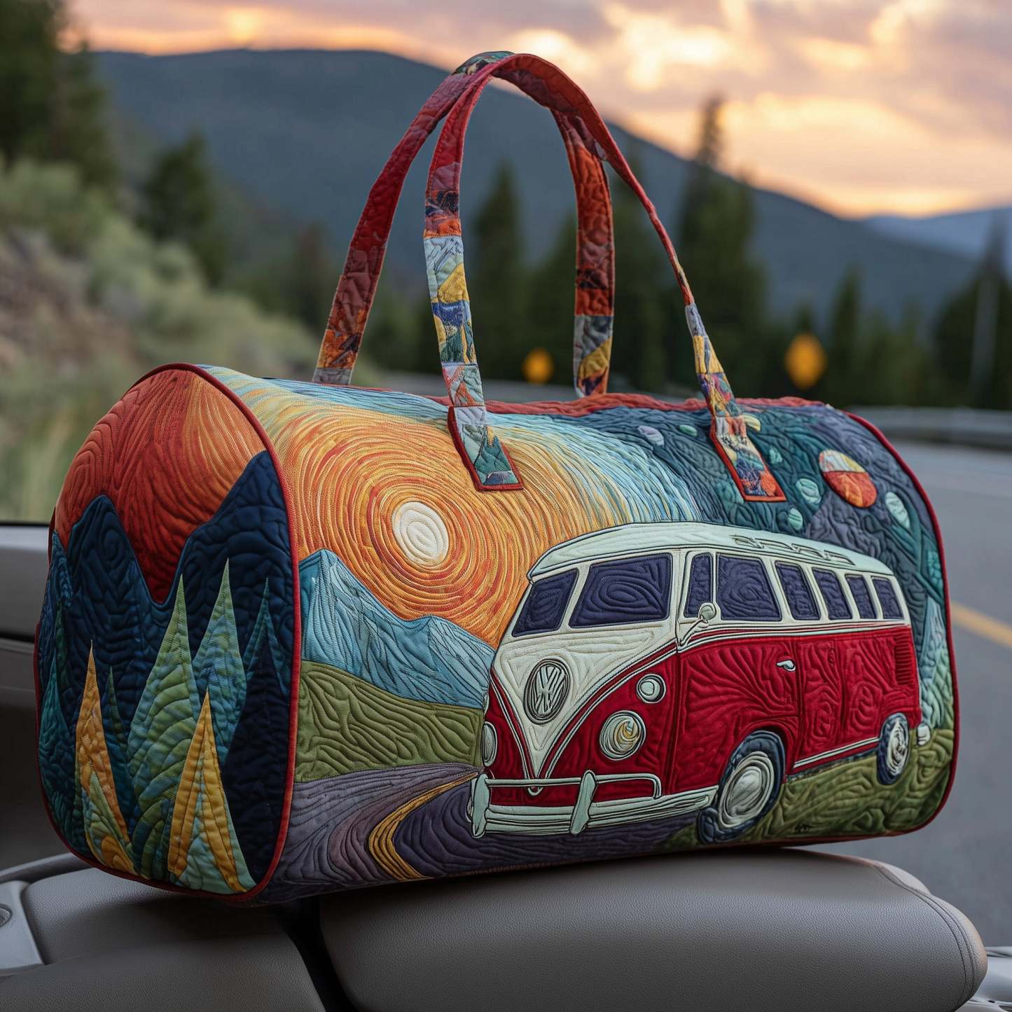 Hippie Van Quilted Duffle Bag GFTOHD9756