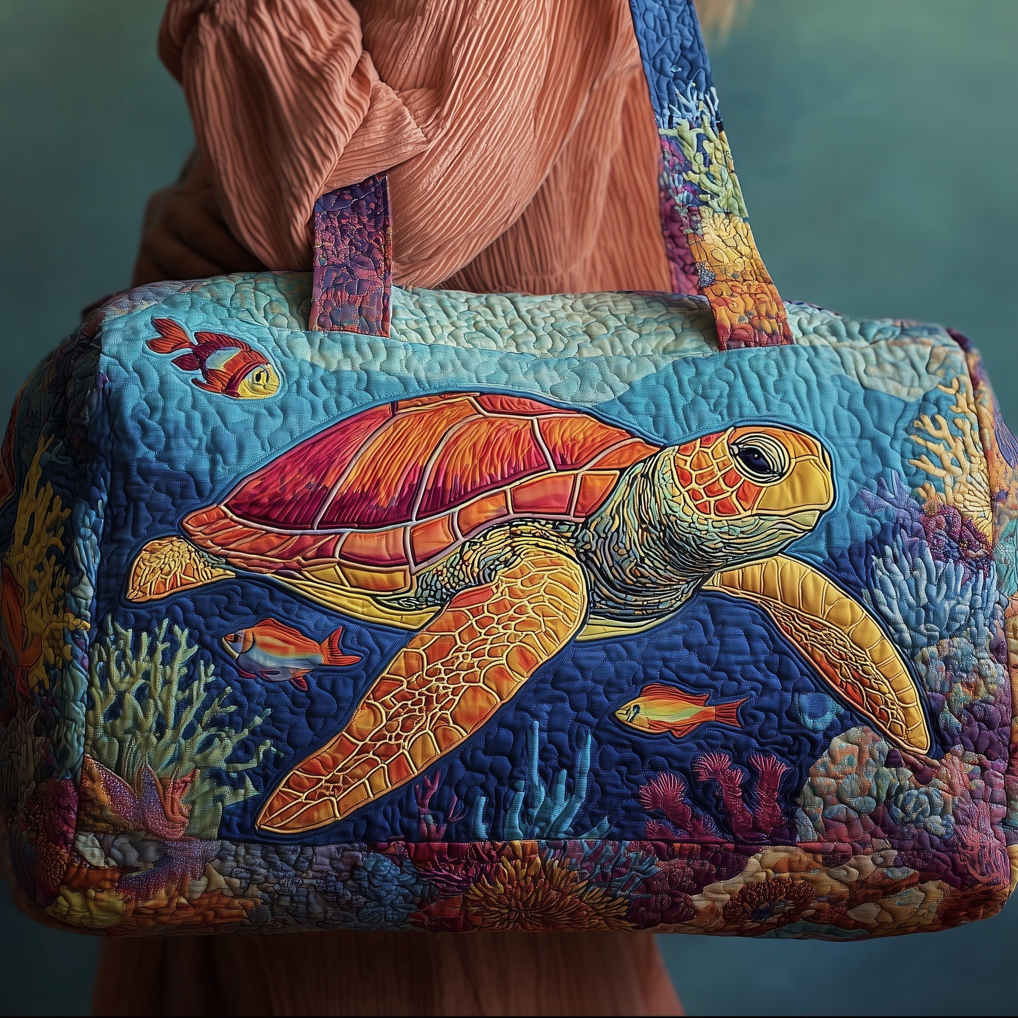 Turtle Quilted Duffle Bag GFTOMA2046