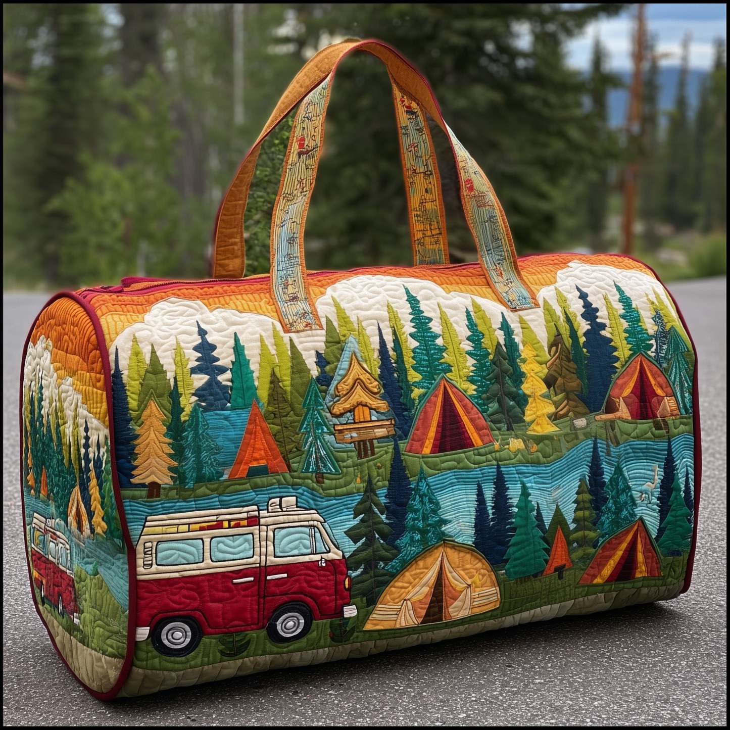 Cozy Camper Quilted Duffle Bag GFTOMA3476