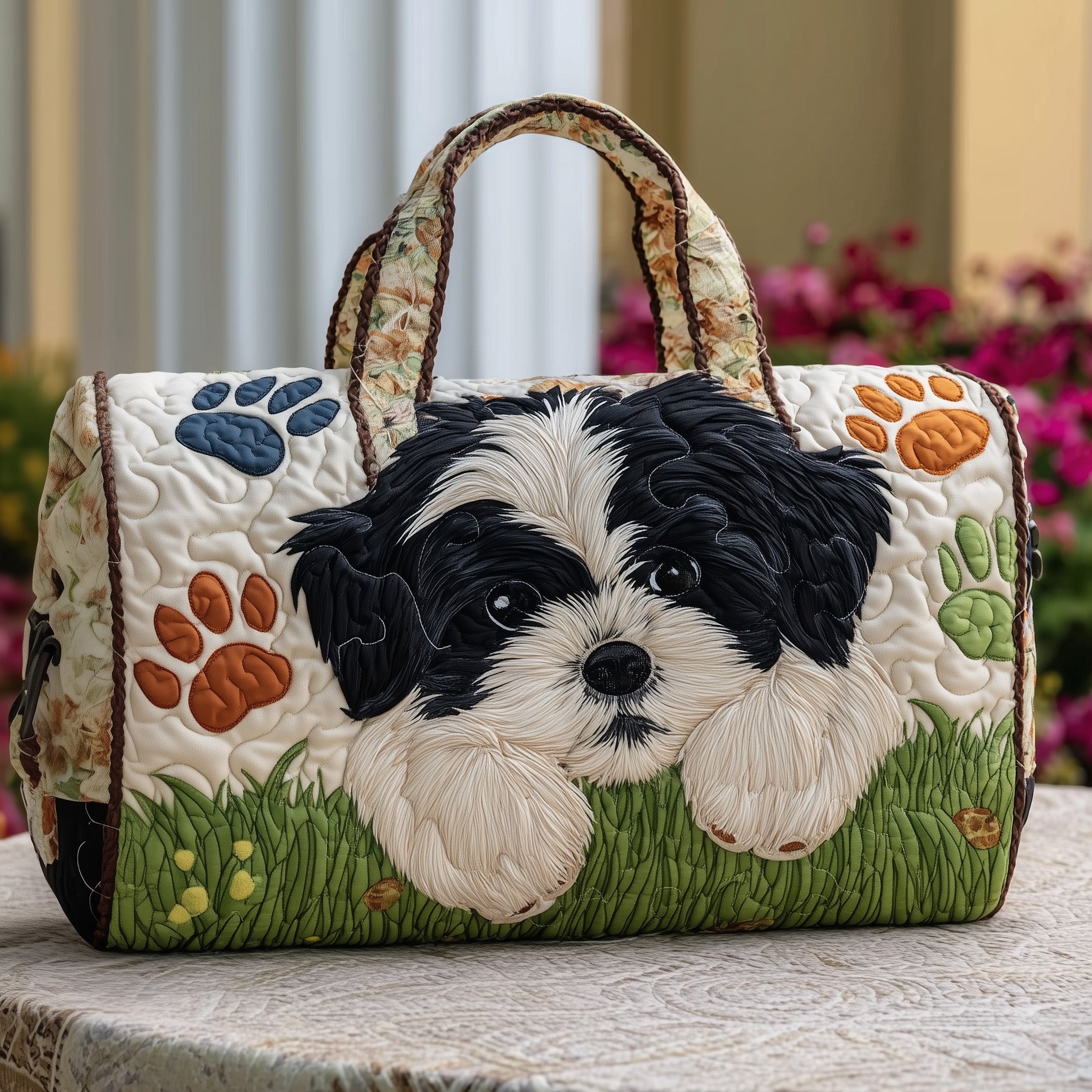 Shih Tzu Quilted Duffle Bag GFTOMA3764